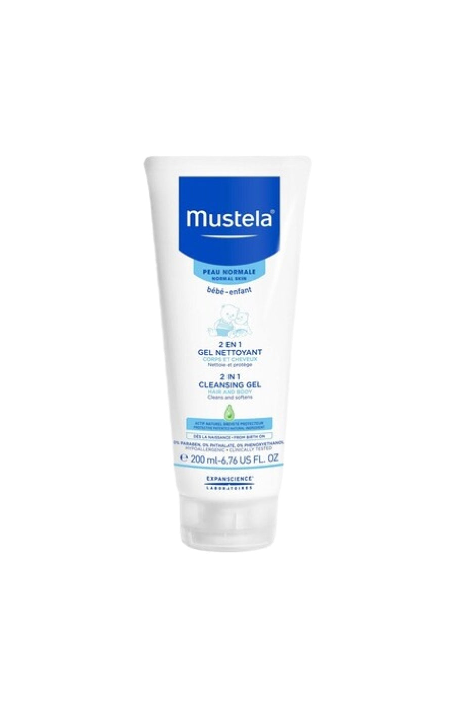 Gel nettoyant 2-en-1 - Bébé - Corps & cheveux - 200 ml