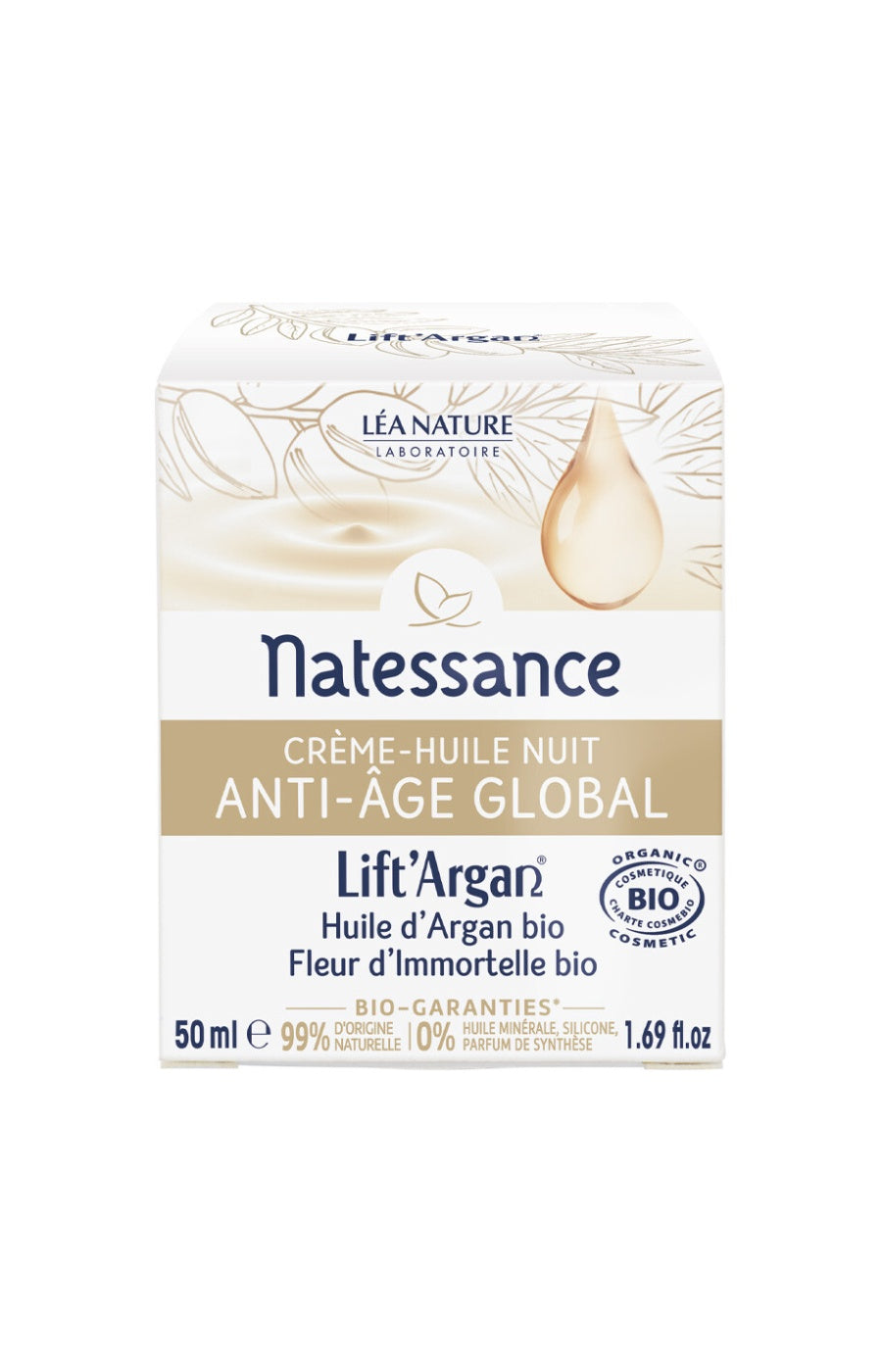 Crème-huile anti-âge global bio - Lift'Argan - Nuit