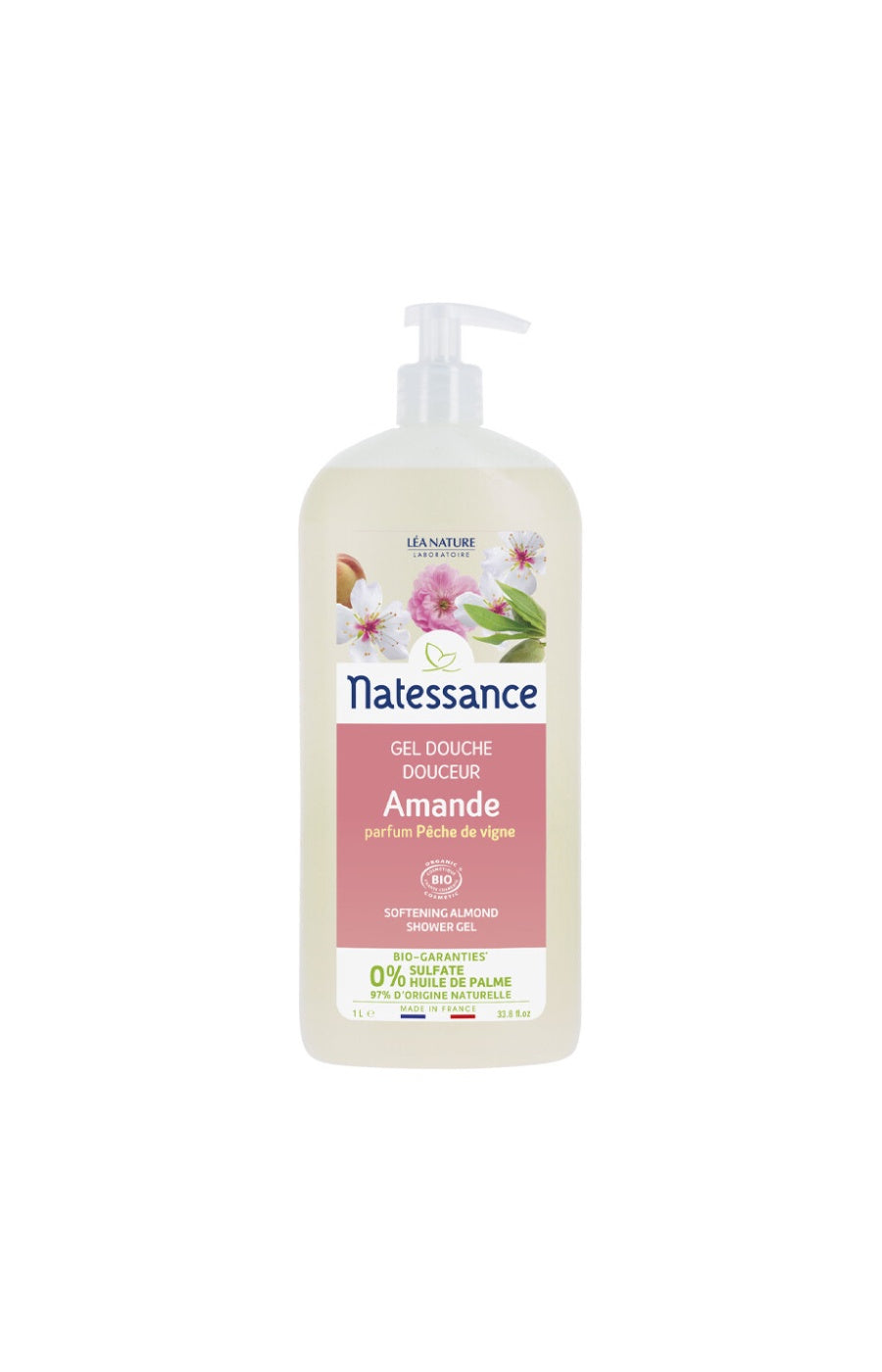 Gel douche relaxant  bio - Amande - 1 L
