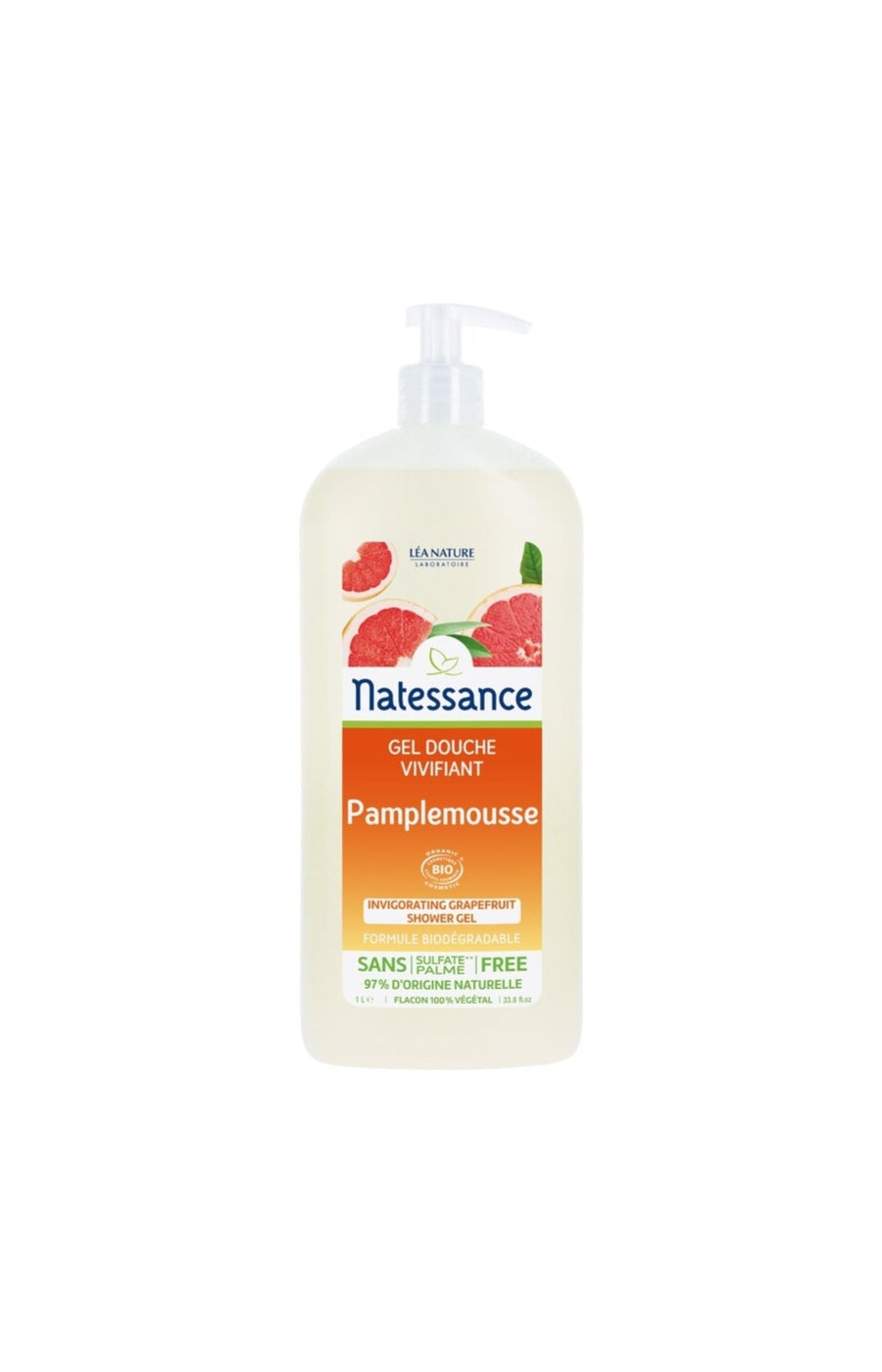 Gel douche bio rafraîchissant - Pamplemousse - 1 L