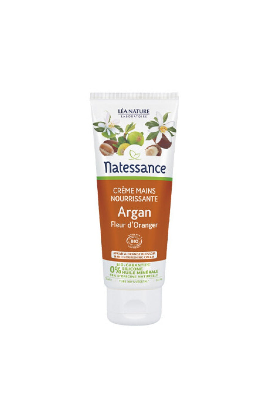 Crème mains nourrissante bio - Argan & fleur d'oranger - 75 ml