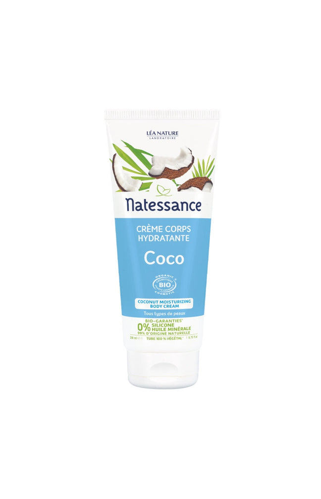 Crème hydratante bio - Huile de coco - Corps - 200 ml