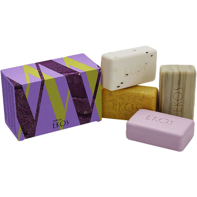 Savons solides crémeux & exfoliants vegan - Ekos - 4 x 100 g