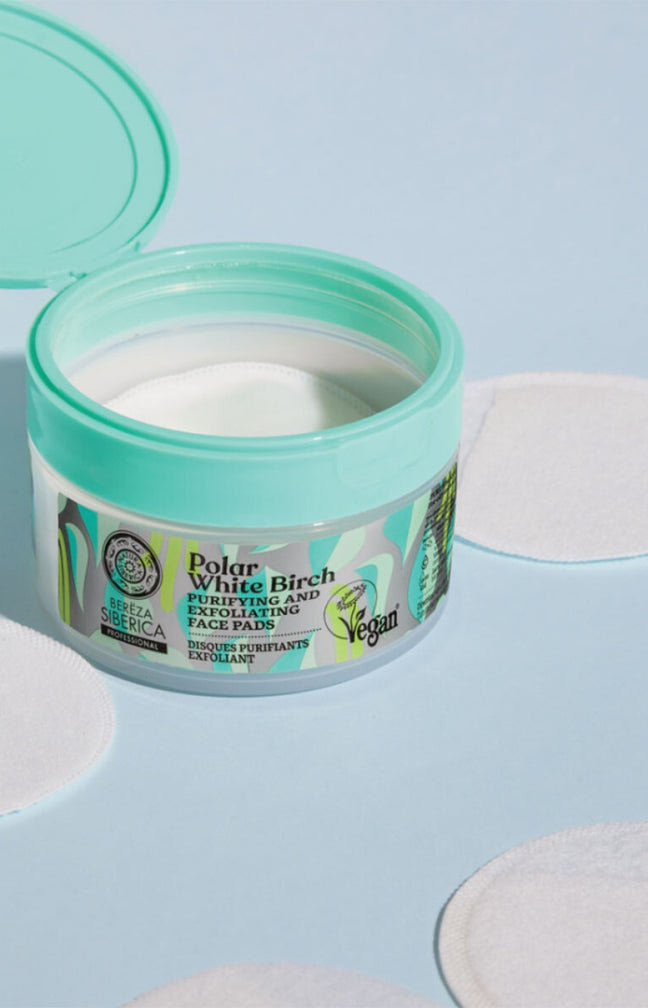 Disques purifiants exfoliants vegan - Bouleau blanc - Peaux grasses ou acnéiques - 20 unités