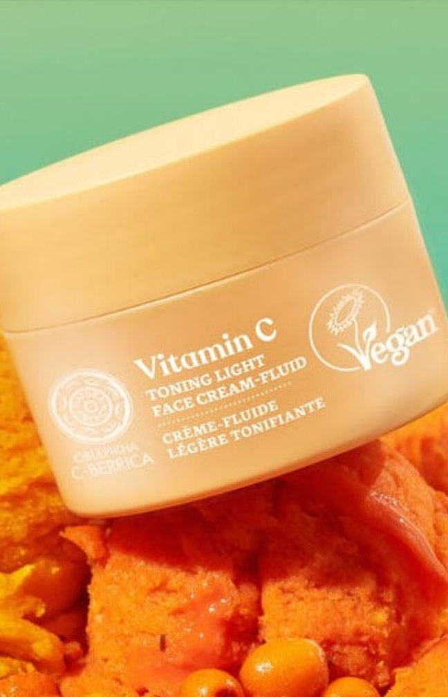 Crème fluide légère tonifiante vegan - Vitamine C - Visage