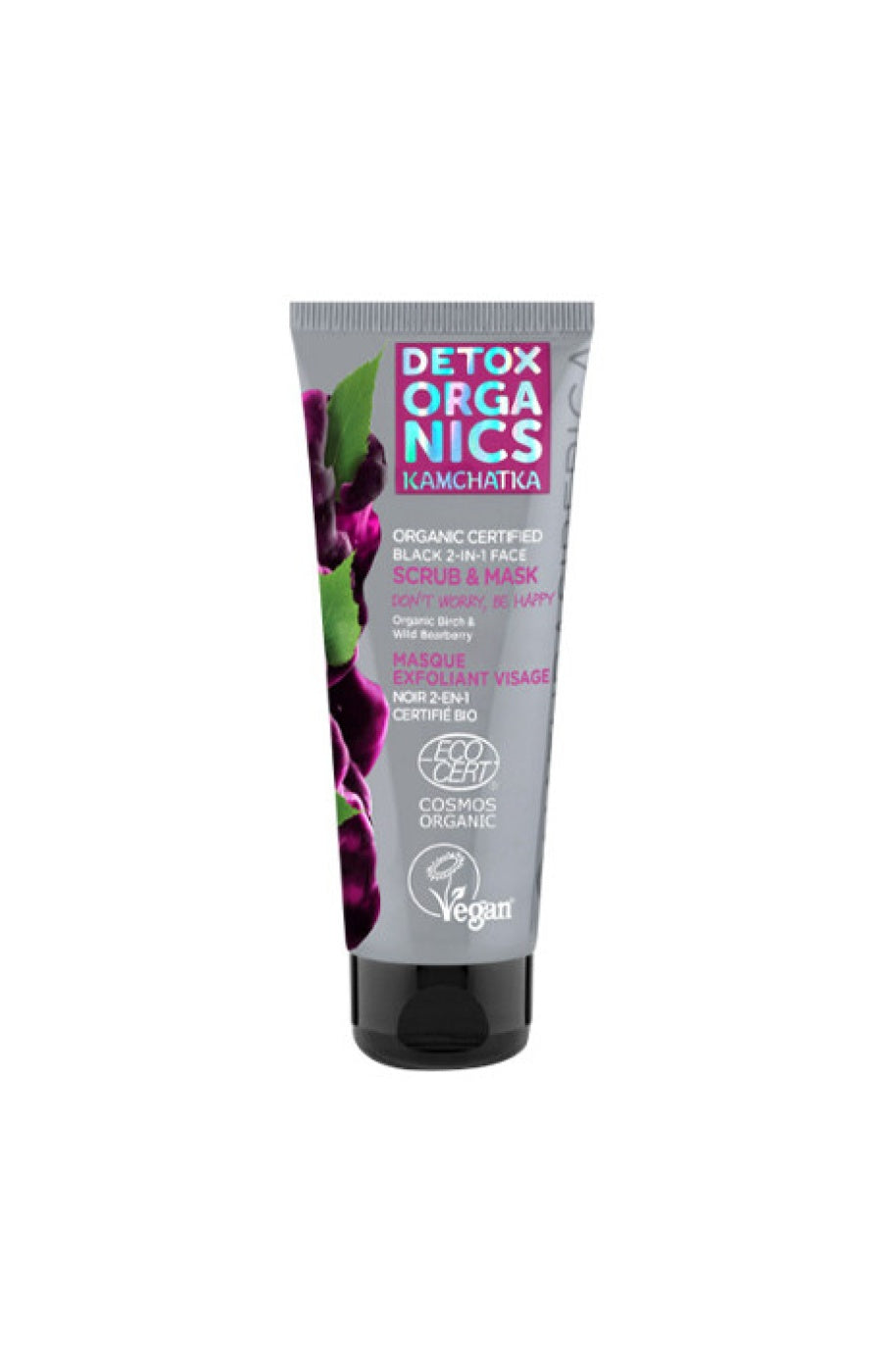 Masque noir exfoliant bio - Detox Organics Kamchatka - Visage