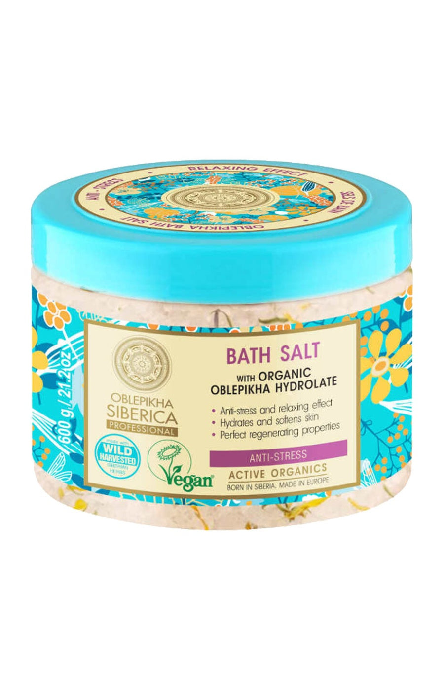 Sel de bain anti-stress vegan - Argousier - 600 g