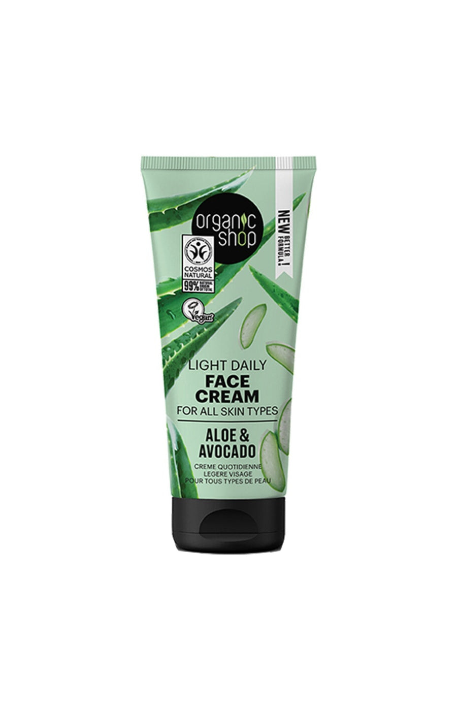 Crème légère hydratante - Aloe vera & avocat - Visage - 50 ml