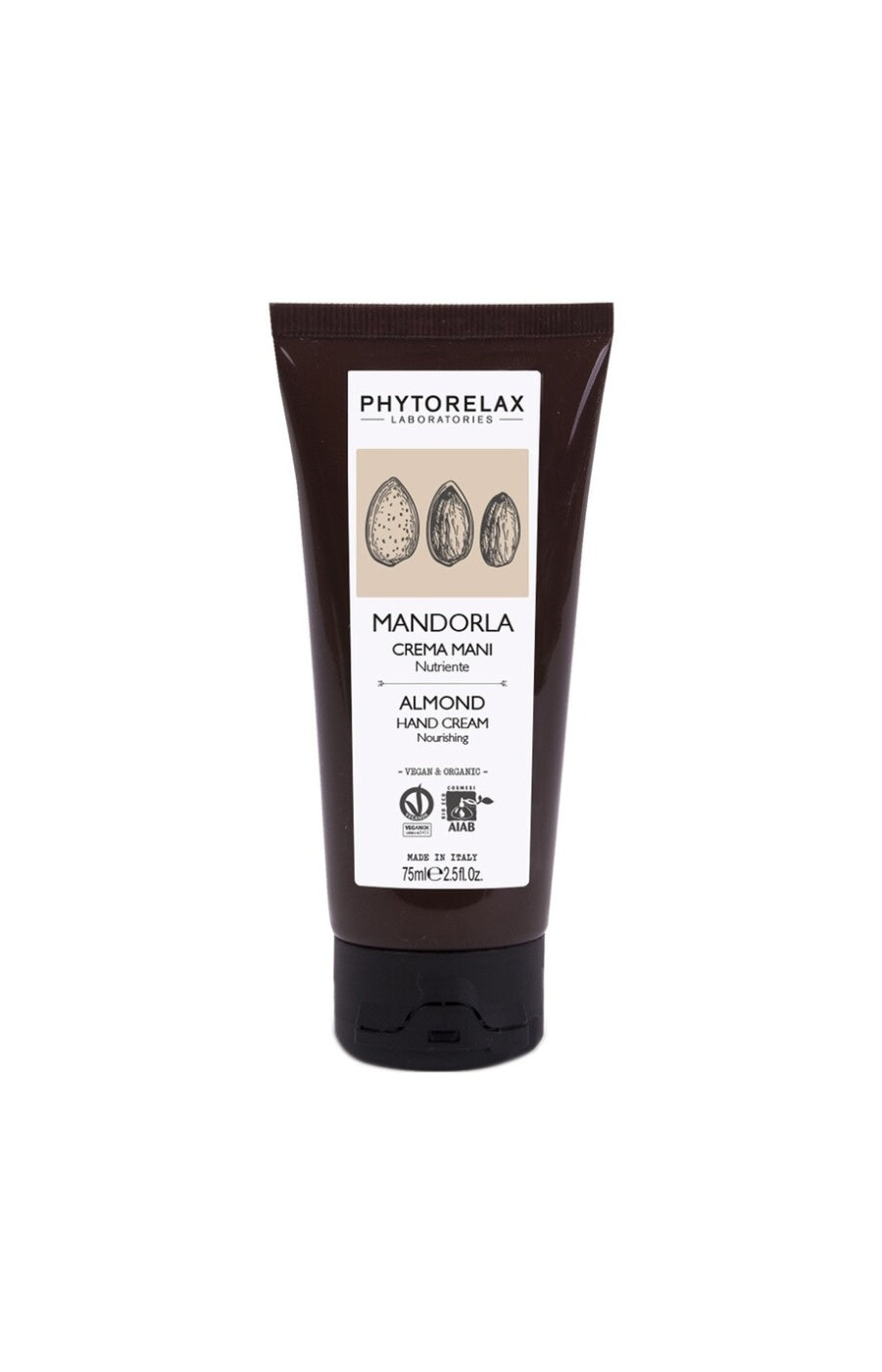 Crème hydratante - Mains - Huile d'amande douce - Peaux sèches et déshydratées - 75 ml