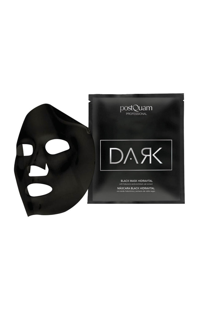 Masque en tissu noir - Voile détox - Hydravital - 20 ml