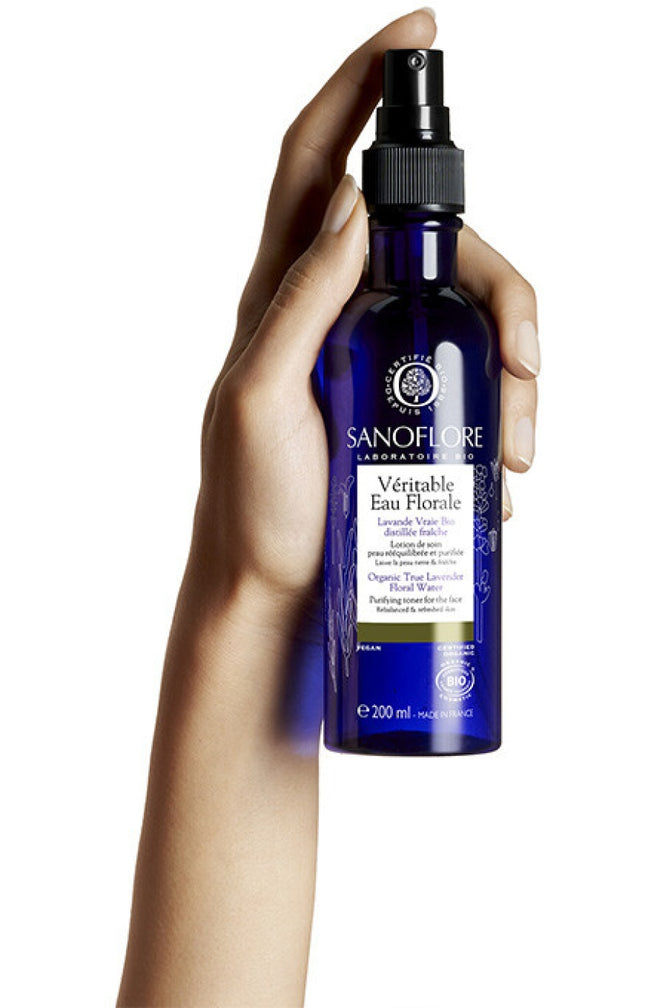 Eau florale de lavande bio - Véritable - Peaux mixtes à grasses - 200 ml