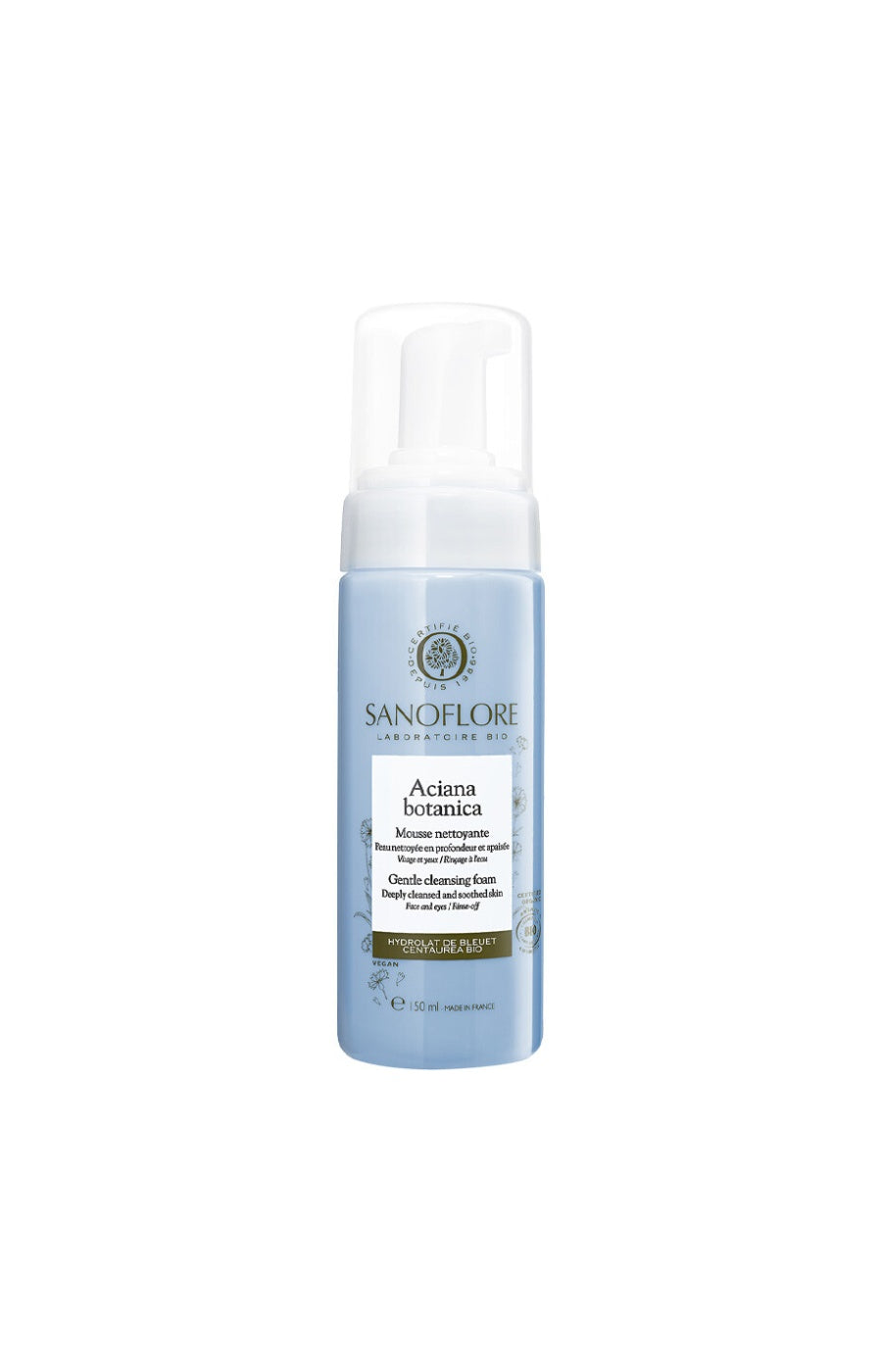 Mousse nettoyante bio - Aciana botancia - Visage & yeux - 150 ml