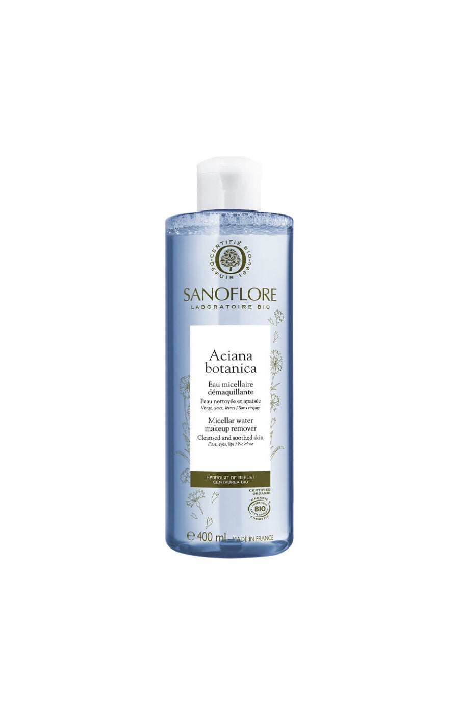 Eau micellaire démaquillante bio - Aciana botanica - Tous types de peaux - 400 ml