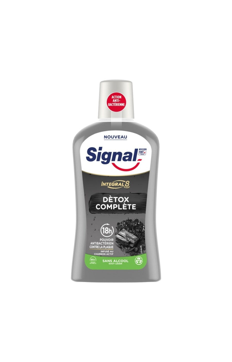 Bain de bouche détox complet - Charbon actif - Integral 8 - 500 ml