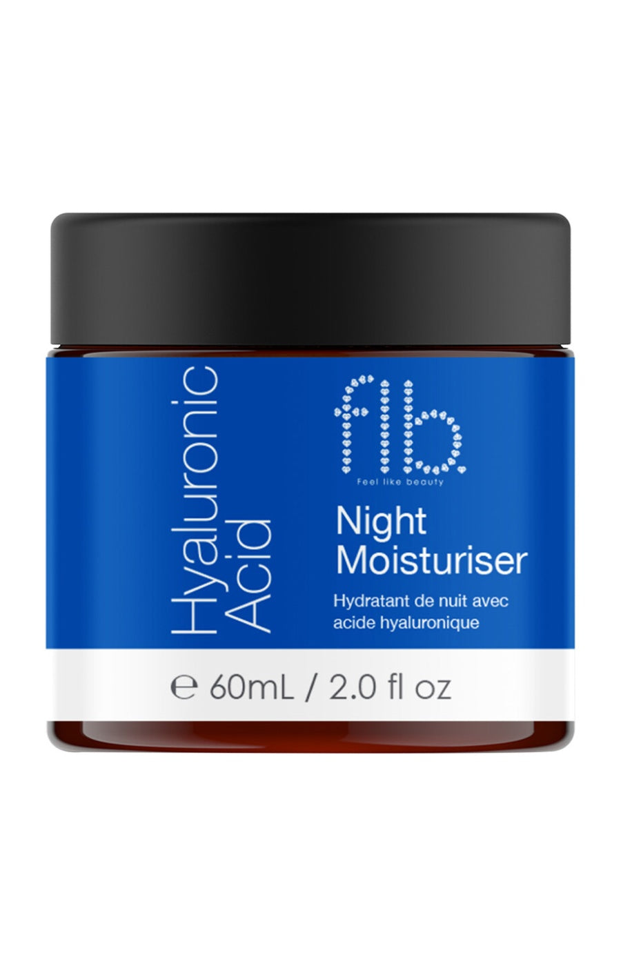 Crème de nuit hydratante - Acide hyaluronique - Feel Like Beauty - Visage - 60 ml