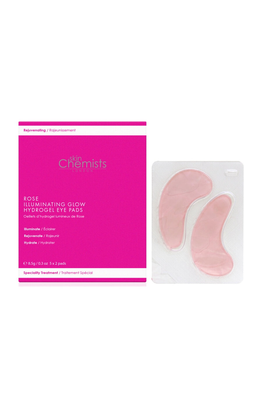 Patchs hydrogel illuminants - Rose Illuminating - Peaux ternes - 10 unités