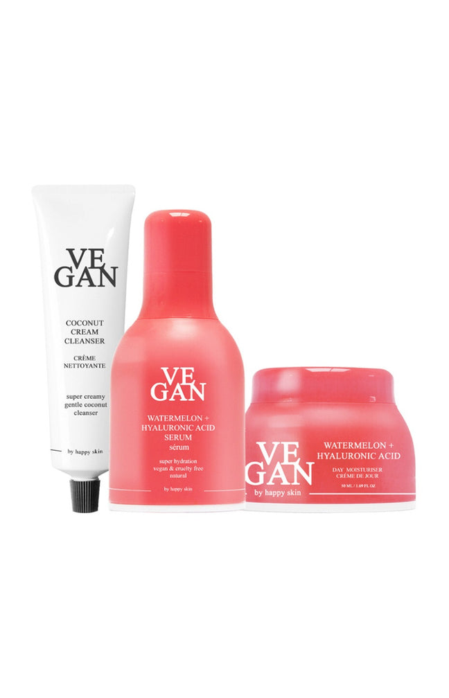 Routine nettoyante & hydratante - Pastèque & noix de coco - 3 produits