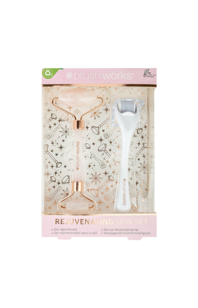 Coffret rajeunissant - Rouleau quartz rose & rouleau aiguilles de dermabrasion