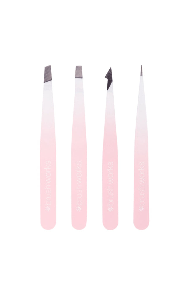 Kit de 4 pinces à épiler - Rose & blanc