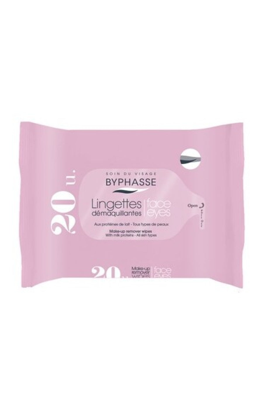 Lingettes démaquillantes - Protéines de lait - 20 lingettes