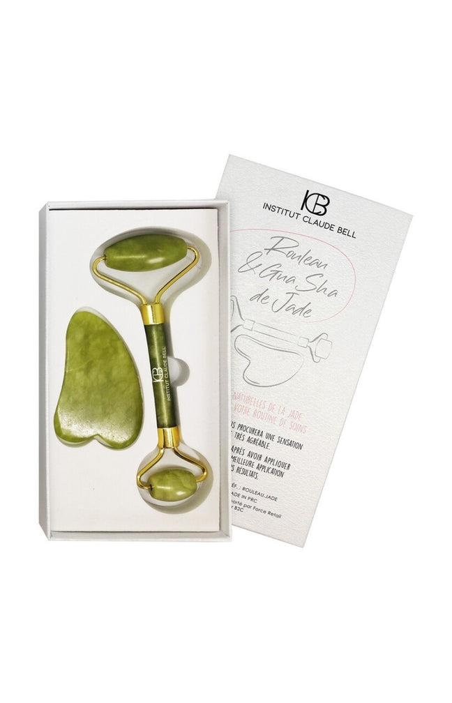 Rouleau jade Gua Sha & rouleau rafraîchissant stimulant - Visage