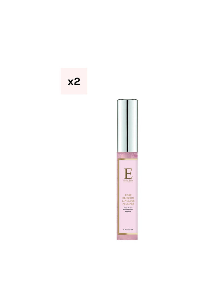 Gloss repulpants - Rose & menthe poivrée - Vitamine E - 2 x 8 ml