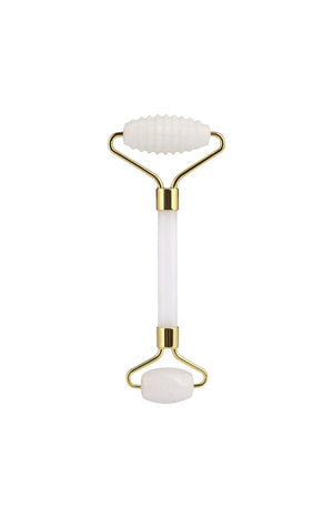 Roller de jade à double embout - Blanc - Visage