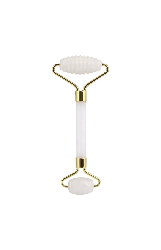 Roller de jade à double embout - Blanc - Visage