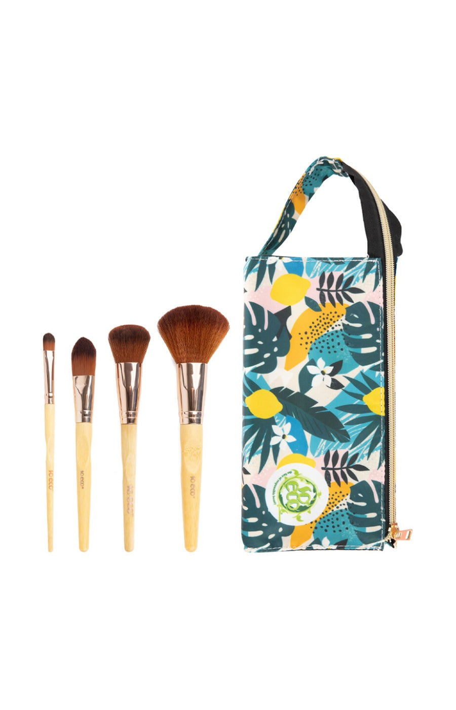 Coffret pinceaux de voyage - Teint & yeux - 4 produits & trousse