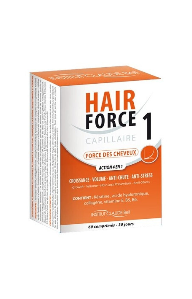 Hair Force 1 - Action 4-en-1 - Croissance, volume, anti-chute et protection - 1 mois