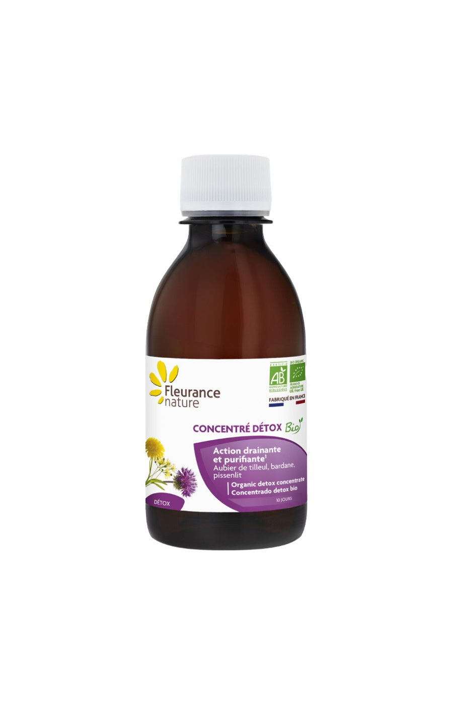 Concentrés détox bio - Purifier & drainer - 200 ml - 20 jours