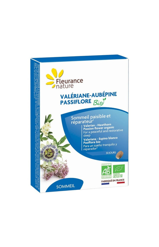 Sommeil réparateur bio - Valériane, aubépine &amp; passiflore - 1 mois