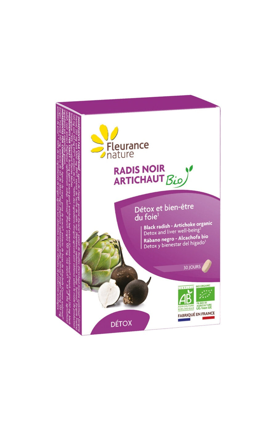 Cure Détox Bio Nutrimea – Artichaut, Radis, Curcuma, 90 Gélules, 1 Mois, Fabriqué En France, Sans Gluten