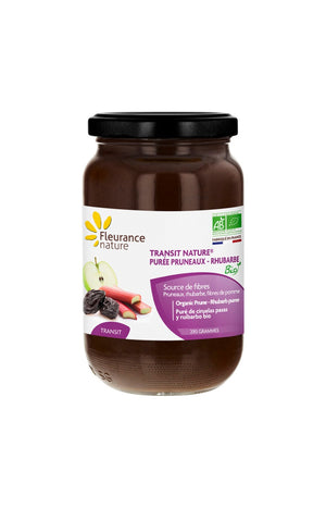 Purée de pruneaux & rhubarbe bio - Transit - 290 g