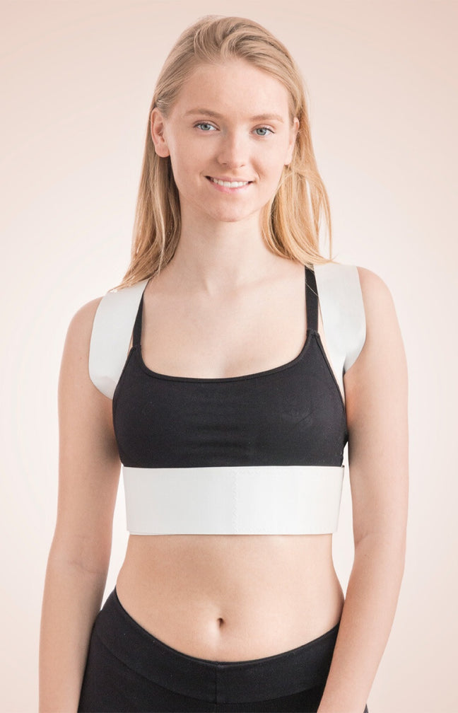 Correcteur de posture magnétique - Dos - Blanc & beige