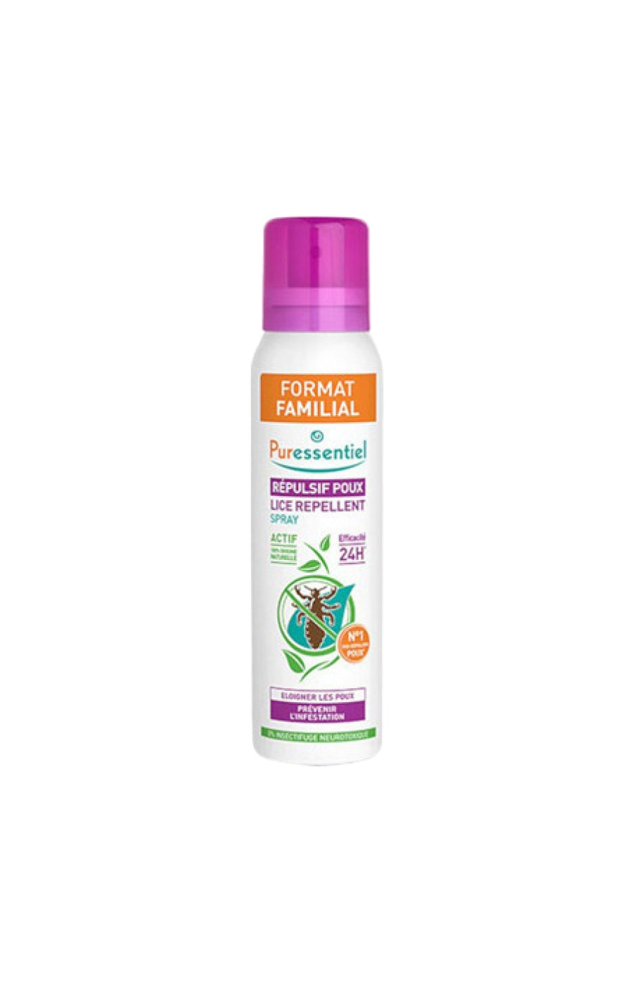 Spray répulsif anti-poux - 6 huiles essentielles - Cheveux - 200 ml
