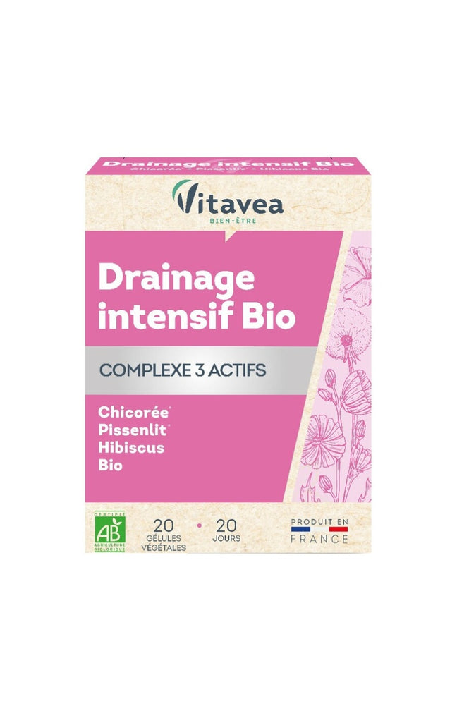 Cure drainage intensif bio - Chicorée, pissenlit & hibiscus bio - 20 jours