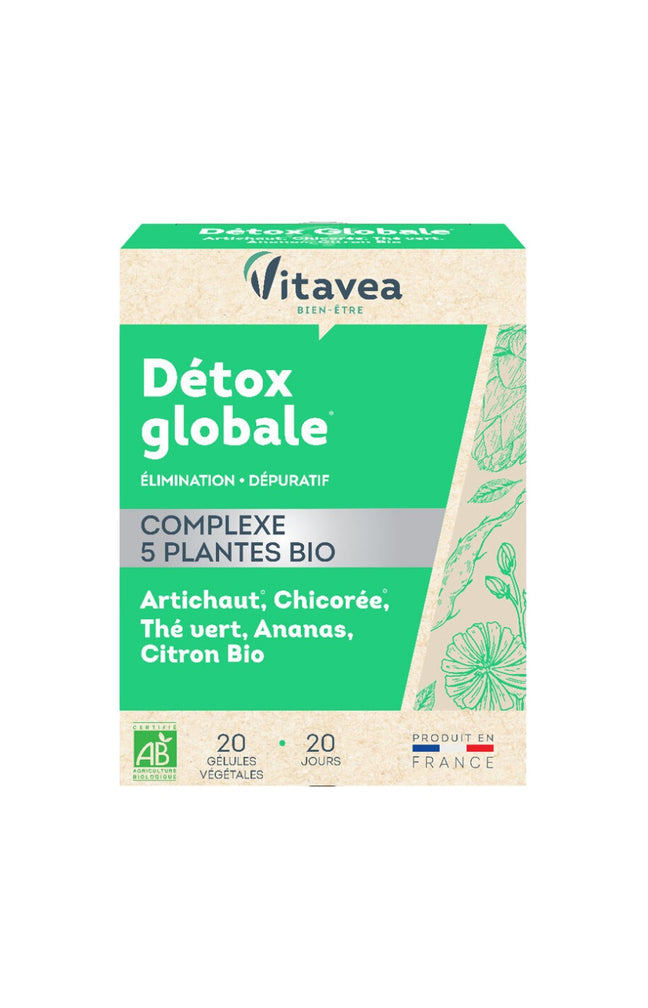 Cure détox globale bio - Complexe de 5 plantes bio - 20 jours