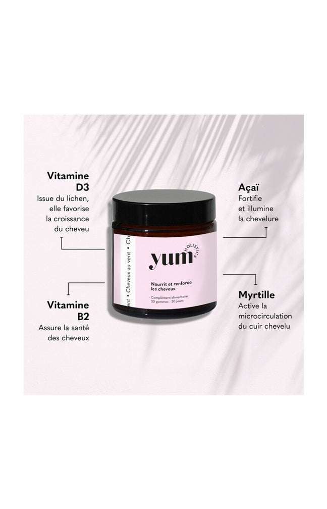 Gummies fortifiantes cheveux - Cheveux au vent - Myrtille - 1 mois