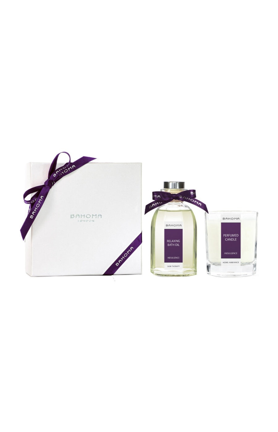 Coffret huile de bain & bougie - Indulgence