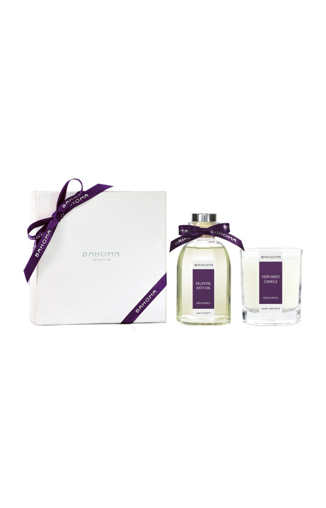 Coffret huile de bain & bougie - Indulgence
