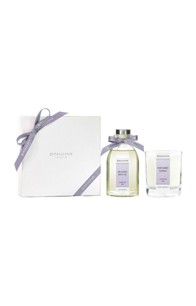 Coffret huile de bain & bougie - Lavender Veil