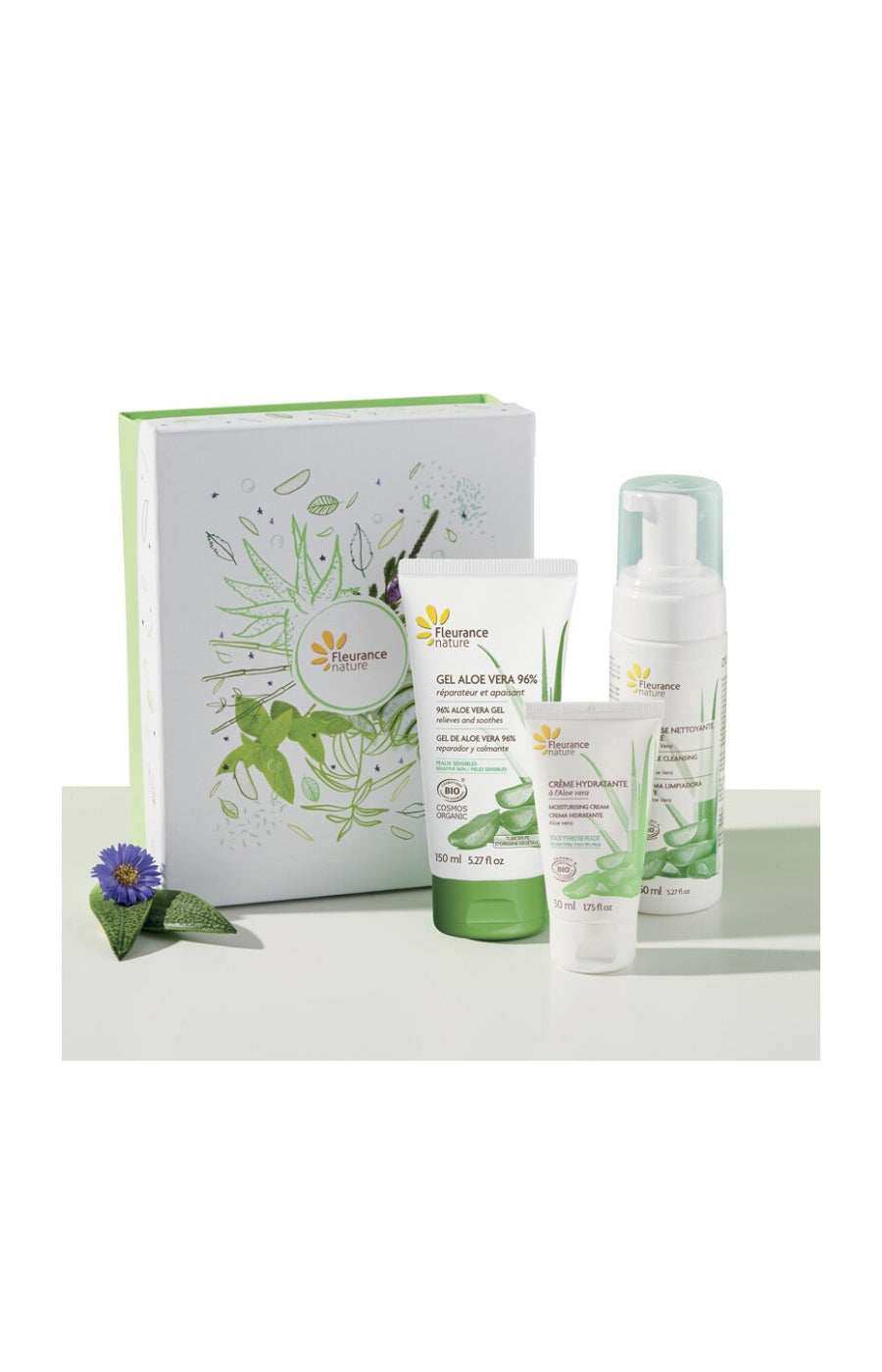 Coffret hydratant & apaisant - Aloe vera - Visage & corps - 3 soins