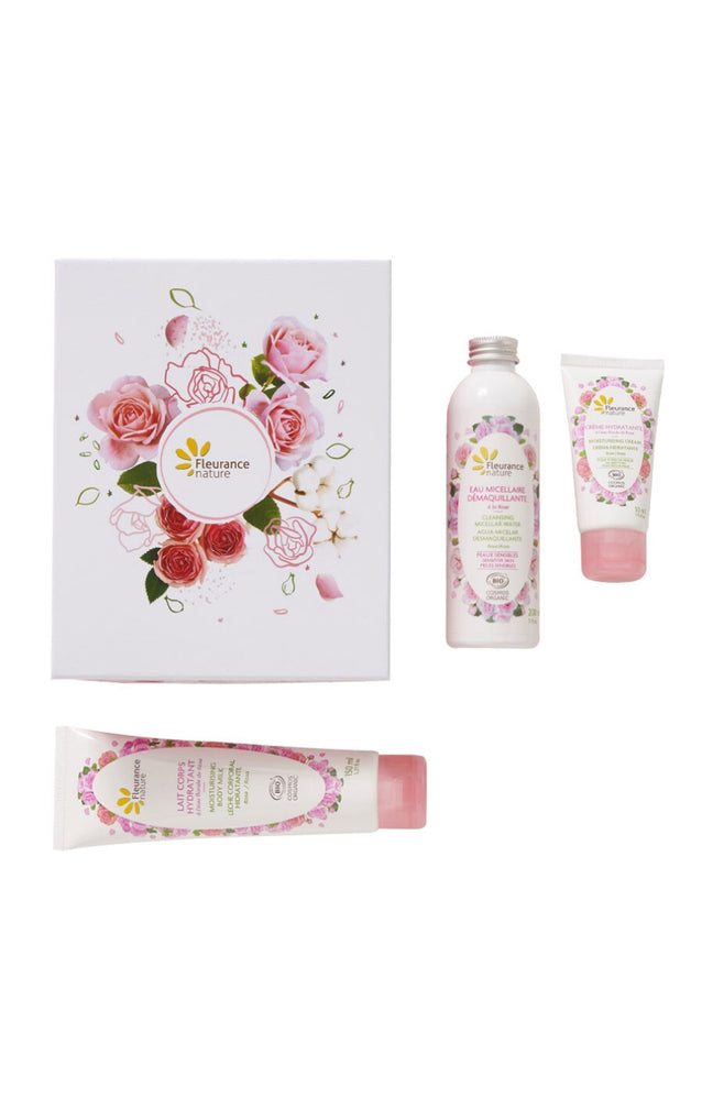 Coffret hydratation bio – Rose - Visage & corps - 3 produits