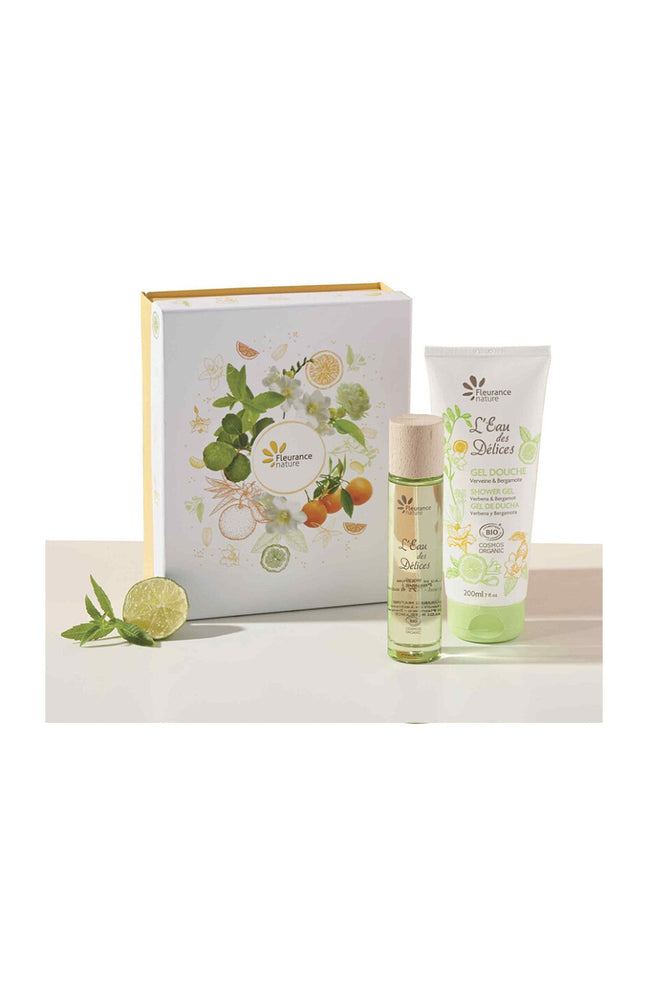 Coffret Eau des Délices bio verveine & bergamote 50 ml - 2 produits