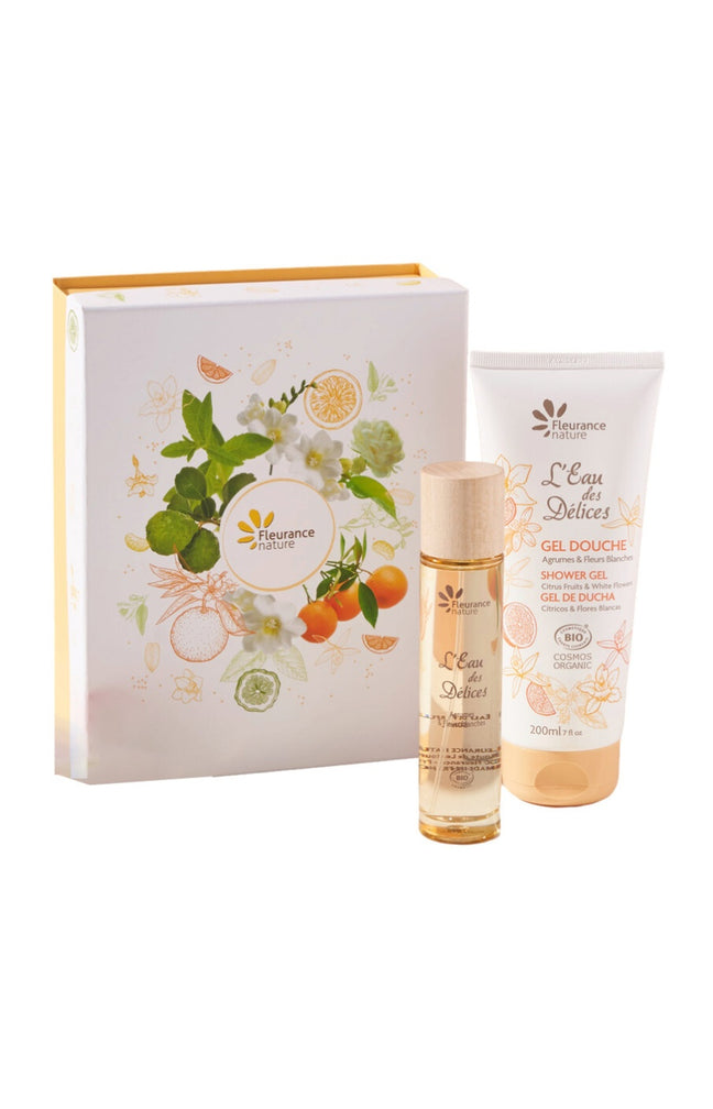 Coffret Eau des Délices bio agrumes & fleurs blanches 50 ml - 2 produits