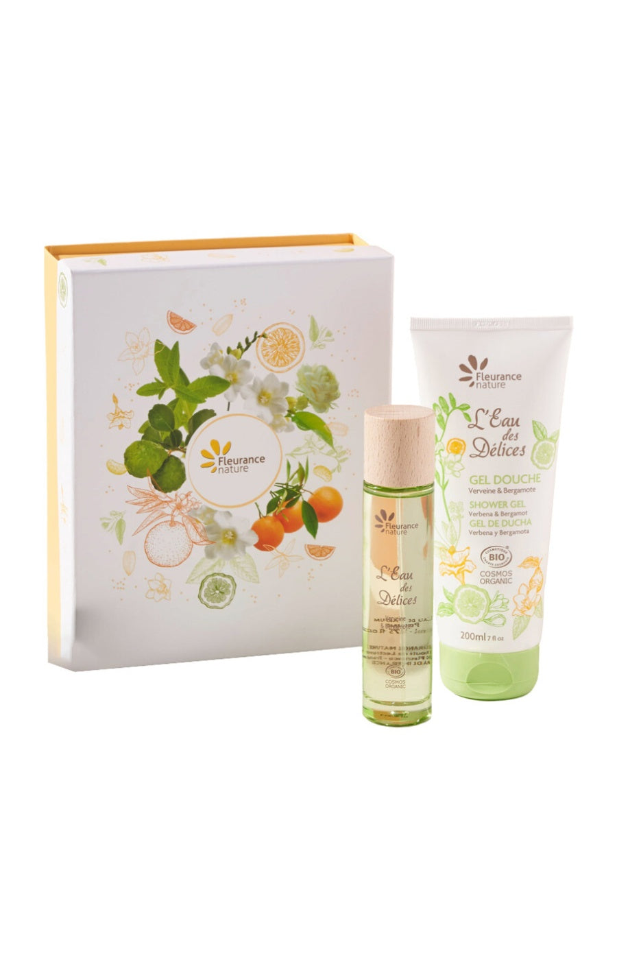 Coffret Eau des Délices bio verveine & bergamote 50 ml - 2 produits