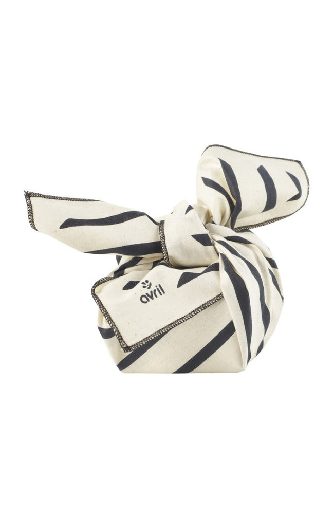 Tissu Furoshiki en coton bio - Zèbre - 52 x 52 cm