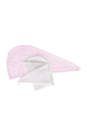 Duo de serviettes pour cheveux - Blanc