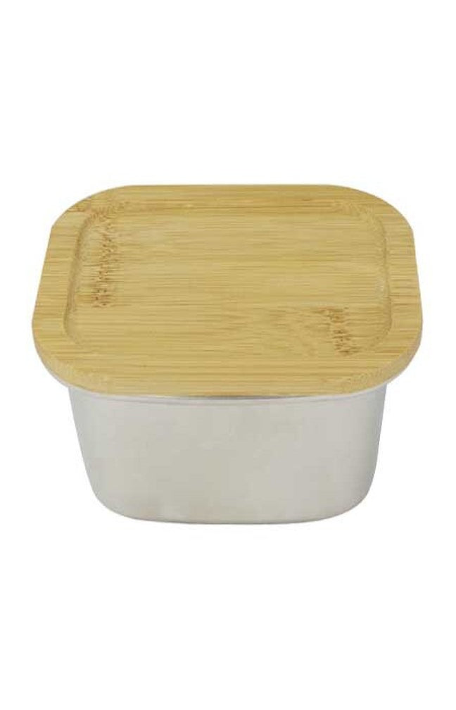 Boite en inox avec couvercle en bambou - 450 ml